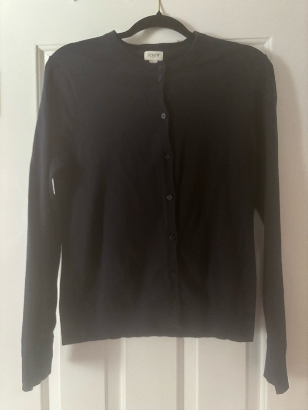 J.Crew Classic Black Cardigan Sweater sz Large